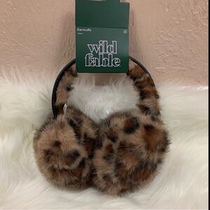 NEW Wild Fable Fuzzy Cheetah Print Earmuffs